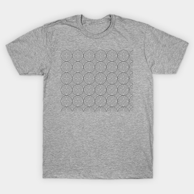 Offset Concentric Circles Pattern 004 T-Shirt by rupertrussell